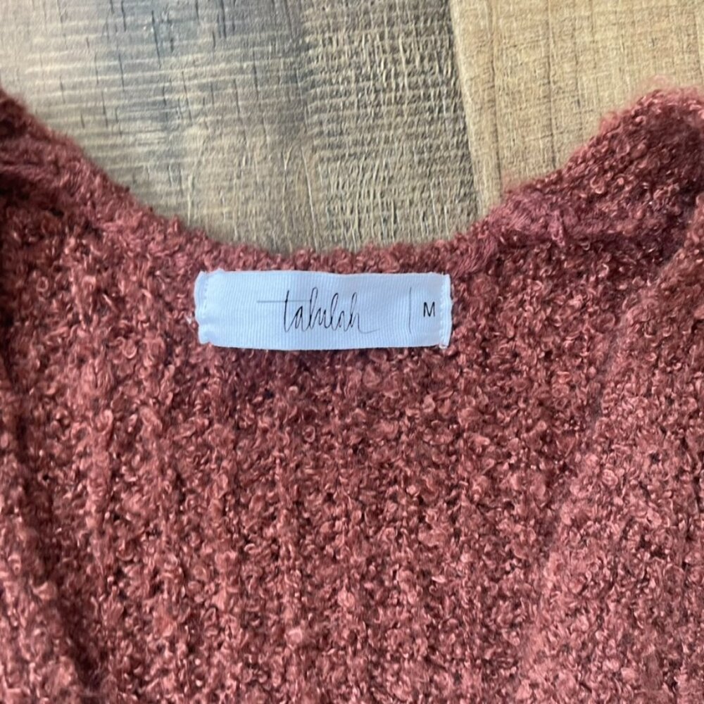 Talulah Rust Textured Open Front Cardigan Sweater… - image 2